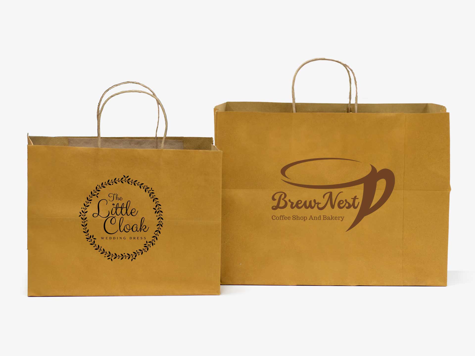 Paper Bag Printing Brown and White Kraft Paper Bags Free Shipping Across India Inkmonk